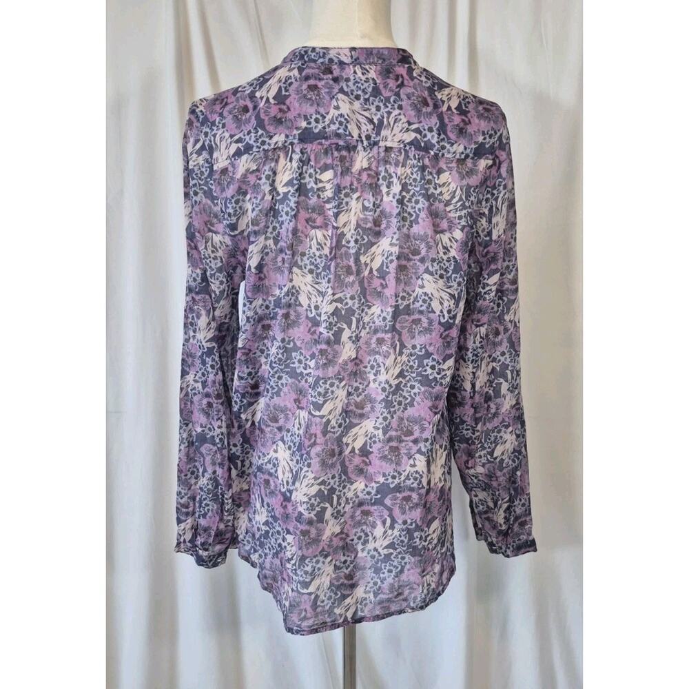 Isabel Marant Etoile Adigra Lavender Floral Button Up Cotton Top FR 36 US 4 - Picture 8 of 12